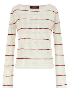 �}�b�N�X�}�[�� �X�e���f�B�I MAX MARA STUDIO �Z�[�^�[ �j�b�g�E�F�A ���f�B�[�X �z���C�g Knitwear 'Stepdone' sweater 2616361061600012 White �֐� �������� 2026SS ju