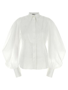 �u���l���N�`�l�� BRUNELLO CUCINELLI �V���c ���f�B�[�X �z���C�g Shirts Organza shirt M0F91NL706C100 White �֐� �������� 2026SS ju