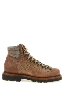 �u���l�� �N�`�l�� BRUNELLO CUCINELLI �u�[�c �����Y �u���E�� Boots 'Mountain Boot' lace-up ankle boots MZURCCS890CUX81 Brown �֐� �������� 2026AW ju