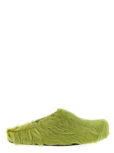 �}���j MARNI �t���b�g�V���[�Y �T���_�� �����Y �O���[�� Flat Shoes 'Fussbett' sabots SBMR000600P412200V37 Green �֐� �������� 2026SS ju