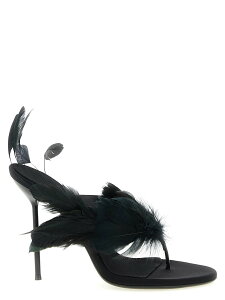 �p�� �e�L�T�X PARIS TEXAS �T���_�� ���f�B�[�X �u���b�N Sandals 'Lidia Feather Thong' mules PX1821XCRPFBLACK Black �֐� �������� 2026SS ju