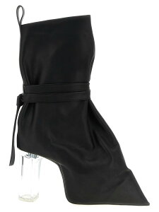 ���b�N �I�E�G���X RICK OWENS �u�[�c ���f�B�[�X �u���b�N Boots 'Tied Taco Kiss' ankle boots RO02E4841LOO090 Black �֐� �������� 2025AW ju