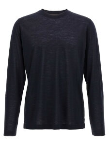 �U�m�[�l ZANONE T�V���c �����Y �u���[ T-shirts Light wool T-shirt 815234ZM232Z0542 Blue �֐� �������� 2025AW ju