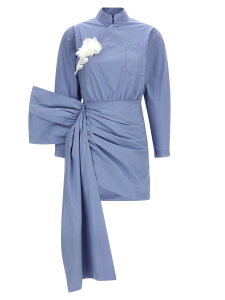�Z���t �|�[�g���[�g SELF PORTRAIT �����s�[�X �h���X ���f�B�[�X �u���[ Dresses 'Blue Cotton Tie Side Mini' dress RS26552SBLBLUE Light Blue �֐� �������� 2026SS ju