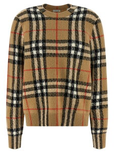 �o�[�o���[ BURBERRY �Z�[�^�[ �j�b�g�E�F�A ���f�B�[�X �x�[�W�� Knitwear 'Constance' sweater 8116946SANDIPCHECK Beige �֐� �������� 2025AW ju