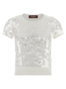 �}�b�N�X�}�[�� �X�e���f�B�I MAX MARA STUDIO �Z�[�^�[ �j�b�g�E�F�A ���f�B�[�X �z���C�g Knitwear 'Saio' sweater 2526366091600001 White �֐� �������� 2025AW ju