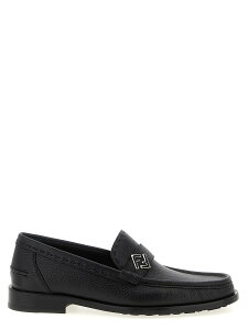 �t�F���f�B FENDI ���[�t�@�[ �����Y �u���b�N Loafers 'FF Metal' loafers 7D1804TDKF0QA1 Black �֐� �������� 2025AW ju