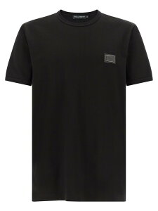 �h���`�F&�K�b�o�[�i DOLCE&GABBANA T�V���c �����Y �u���b�N T-shirts Metal plate t-shirt G8PV1TG7Q1QN0000 Black �֐� �������� 2026AW ju