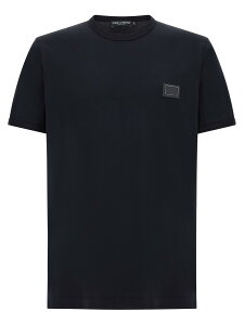 �h���`�F&�K�b�o�[�i DOLCE&GABBANA T�V���c �����Y �u���[ T-shirts Metal plate t-shirt G8PV1TG7Q1QB0665 Blue �֐� �������� 2026AW ju