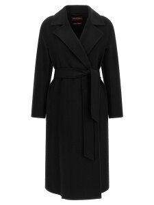 �}�b�N�X�}�[�� �X�e���f�B�I MAX MARA STUDIO �g�����`�R�[�g �R�[�g ���f�B�[�X �u���b�N Coats and trench coats 'MstCles' coat 2626016021600007 Black �֐� �������� 2026AW ju