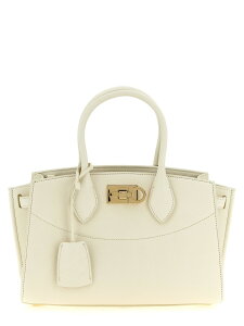 �t�F���K�� FERRAGAMO �o�b�O ���f�B�[�X �z���C�g Business bags 'New Ferragamo Studio Soft (M)' handbag 786170MASCARPONE White �֐� �������� 2026AW ju