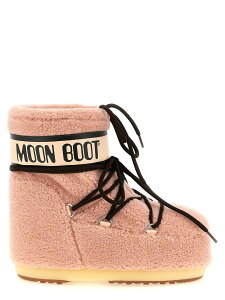 ���[���u�[�c MOON BOOT �u�[�c ���f�B�[�X �s���N Boots Icon Low Fleece ankle boots 80D1409700J001 Pink �֐� �������� 2026AW ju