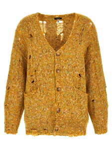 �A�[�� �T�[�e�B�[�� R13 �Z�[�^�[ �j�b�g�E�F�A ���f�B�[�X �C�G���[ Knitwear Torn cardigan R13WY198Y246AYELLOW Yellow �֐� �������� 2026SS ju