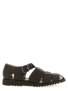 �p���u�[�c PARABOOT �t���b�g�V���[�Y �T���_�� �����Y �u���E�� Flat Shoes 'Pacific' sandals 123366GRCAFE Brown �֐� �������� 2026SS ju