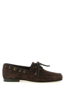 ���@�����e�B�m �K�����@�[�j VALENTINO GARAVANI ���[�t�@�[ �����Y �u���E�� Loafers Valentino Garavani 'Palm Avenue' Boat Shoe Y2S0M05DHU0TO Brown �֐� �������� 2026SS ju