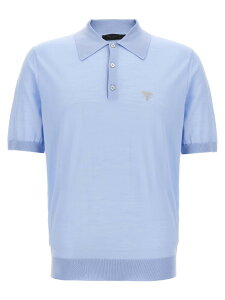 �v���_ PRADA �|���V���c �����Y �u���[ Polo shirts Wool polo shirt UMF003SOOO16UPF0012 Light Blue �֐� �������� 2025SS ju