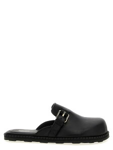 ���X�L�[�m MOSCHINO �t���b�g�V���[�Y �T���_�� �����Y �u���b�N Flat Shoes 'Birky' sabots MB10152G0MGA0000 Black �֐� �������� 2025SS ju