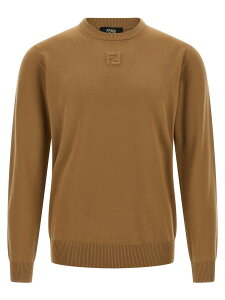 �t�F���f�B FENDI �Z�[�^�[ �j�b�g�E�F�A �����Y �x�[�W�� Knitwear Wool sweater FZX091ASH3F0QU5 Beige �֐� �������� 2025AW ju