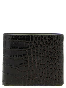 �g�� �t�H�[�h TOM FORD �J�[�h�z���_�[ ���z �����Y �u���E�� Wallets and Card Holders Crocodile leather wallet Y0410LCL439S1B087 Brown �֐� �������� 2025AW ju
