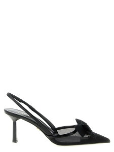 �v���_ PRADA �n�C�q�[�� �p���v�X ���f�B�[�X �u���b�N High heels Mesh slingback with bow 1I308OF07577TF0002 Black �֐� �������� 2026SS ju