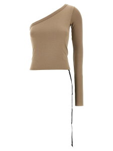 �_�[�N�V���h�E DRKSHDW T�V���c �g�b�v�X ���f�B�[�X �x�[�W�� T-shirts and tops 'Ziggy' top DS02E7216RN88 Beige �֐� �������� 2025AW ju