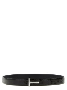 �g�� �t�H�[�h TOM FORD �x���g �����Y �u���E�� Belts Reversible crocodile leather belt TB224LCL439S1B087 Brown �֐� �������� 2025AW ju