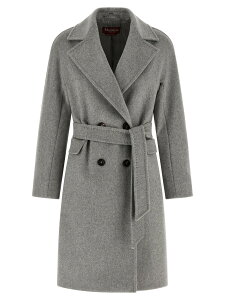 �}�b�N�X�}�[�� �X�e���f�B�I MAX MARA STUDIO �g�����`�R�[�g �R�[�g ���f�B�[�X �O���[ Coats and trench coats 'Panteon' coat 2526016092600029 Gray �֐� �������� 2025AW ju