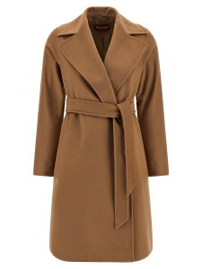 �}�b�N�X�}�[�� �X�e���f�B�I MAX MARA STUDIO �g�����`�R�[�g �R�[�g ���f�B�[�X �u���E�� Coats and trench coats 'Dravenna' coat 2526016152600006 Brown �֐� �������� 2025AW ju