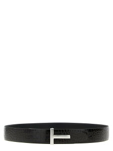 �g�� �t�H�[�h TOM FORD �x���g �����Y �u���E�� Belts Reversible crocodile leather belt TB178LCL439S1B087 Brown �֐� �������� 2025AW ju