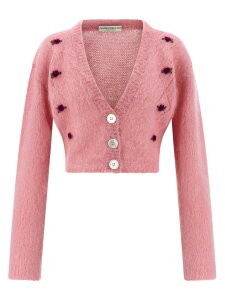 �A���b�T���h�� ���b�` ALESSANDRA RICH �Z�[�^�[ �j�b�g�E�F�A ���f�B�[�X �s���N Knitwear 'Carded Mohair' cardigan FABX4183K46039122 Pink �֐� �������� 2025AW ju