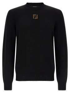 �t�F���f�B FENDI �Z�[�^�[ �j�b�g�E�F�A �����Y �u���b�N Knitwear FF velvet micro sweater FZX091AW09F1UVU Black �֐� �������� 2026SS ju