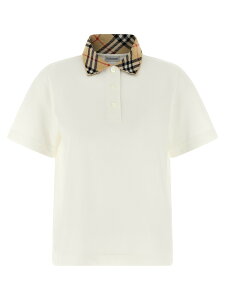 �o�[�o���[ BURBERRY �|���V���c ���f�B�[�X �z���C�g Polo 'Imogen' polo shirt 8118958CHALK White �֐� �������� 2026SS ju