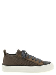 �u���l���N�`�l�� BRUNELLO CUCINELLI �X�j�[�J�[ ���f�B�[�X �u���E�� Sneakers Monile knit sneakers MZ35G2650C8705 Brown �֐� �������� 2026SS ju
