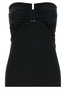 ���b�N �I�E�G���X RICK OWENS T�V���c �g�b�v�X ���f�B�[�X �u���b�N T-shirts and tops 'Alannah Prong Bustier' top RP01F6123JNDB09 Black �֐� �������� 2026SS ju
