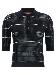 �}�b�N�X�}�[�� �X�e���f�B�I MAX MARA STUDIO �|���V���c ���f�B�[�X �u���[ Polo 'MstGallo' polo shirt 2616361051600014 Blue �֐� �������� 2026SS ju