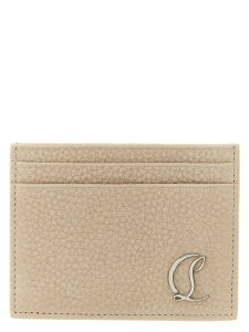 �N���X�`�������u�^�� CHRISTIAN LOUBOUTIN �J�[�h�z���_�[ ���z �����Y �x�[�W�� Wallets and Card Holders 'Mooncrest' card holder 1265345BG3E Beige �֐� �������� 2026SS ju