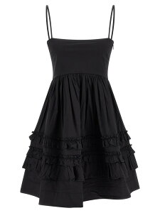 �K�j�[ GANNI �����s�[�X �h���X ���f�B�[�X �u���b�N Dresses 'Black Mini Frill' dress A1030207099 Black �֐� �������� 2026SS ju