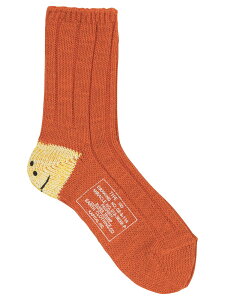 �L���s�^�� KAPITAL �C�� �\�b�N�X �����Y �I�����W Socks Rainbowy Happy Heel Socks EK-1582XSAORANGE Orange �֐� �������� 2025AW vi