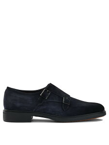 �T���g�[�j SANTONI ���[�t�@�[ �����Y �u���[ Loafers Suede double buckle loafers MGEO18949NEAXGEXU60U60 Blue �֐� �������� 2025AW vi
