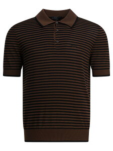 �v���_ PRADA �|���V���c �����Y �u���E�� Polo shirts Cotton polo shirt UMF05417FFF0L8V S OOO Brown �֐� �������� 2025AW vi