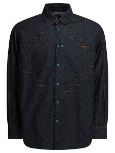 �L���s�^�� KAPITAL �V���c �����Y �u���[ Shirts Casual denim shirt K2509LS081IDG Blue �֐� �������� 2026SS vi