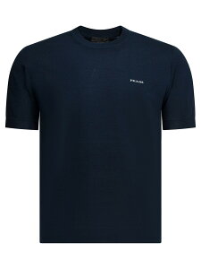 �v���_ PRADA �Z�[�^�[ �j�b�g�E�F�A �����Y �u���[ Knitwear Crew-neck sweater with logo UMF2091811F0008 S OOO Blue �֐� �������� 2026SS vi