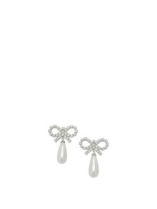 �Z���t �|�[�g���[�g SELF PORTRAIT �W���G���[ ���f�B�[�X �z���C�g Jewelry Pearl earrings with crystal bow RS26-631E-PPEARL White �֐� �������� 2026SS vi