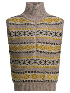 �L���s�^�� KAPITAL �Z�[�^�[ �j�b�g�E�F�A �����Y �C�G���[ Knitwear Yellowknife half-zip vest K2509KN022YELLOW Yellow �֐� �������� 2025AW vi