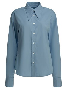 �A�~ �p���X AMI PARIS �V���c ���f�B�[�X �u���[ Shirts Silk blend shirt FSH817.CO0063484 Blue �֐� �������� 2026SS vi