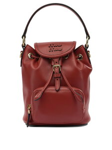 �~���E �~���E MIU MIU �����b�N�T�b�N �o�b�N�p�b�N ���f�B�[�X ���b�h Backpacks and bum bags Mini leather backpack 5BZ0452CRWF0011 V OOM Red �֐� �������� 2026SS vi