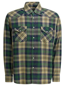 �L���s�^�� KAPITAL �V���c �����Y �O���[�� Shirts Columbia-Check Husky Western shirt K2509LS043GREEN Green �֐� �������� 2026SS vi