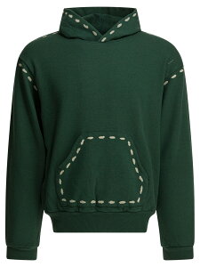 �L���s�^�� KAPITAL �X�E�F�b�g�V���c �g���[�i�[ �����Y �O���[�� Sweatshirts Marionette Hoodie EK-1677LCAGREEN Green �֐� �������� 2025AW vi