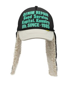 �L���s�^�� KAPITAL �n�b�g �X�q �����Y �u���b�N Hats Denim Repair Service Lumber trucker hat K2510XH531ECRXBRWN Black �֐� �������� 2025AW vi