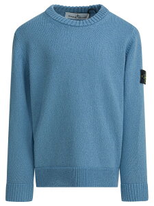 �X�g�[�� �A�C�����h STONE ISLAND JUNIOR �N���[�l�b�N�W�����p�[ �j�b�g�E�F�A �{�[�C�Y �u���[ Crew neck jumpers Knitwear 5100005KS00D3V004A Light blue �֐� �������� 2026SS vi